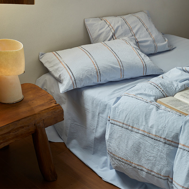 Cotton Yarn-Dyed Jacquard Stripe 4-Piece Bedding Set