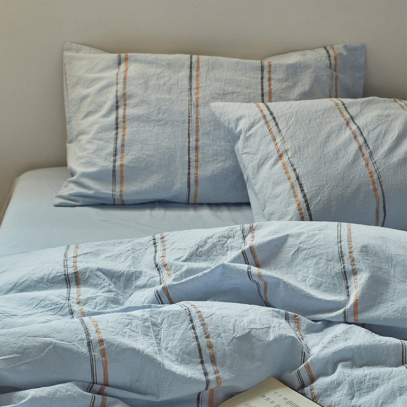 Cotton Yarn-Dyed Jacquard Stripe 4-Piece Bedding Set