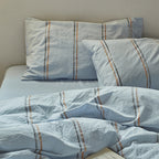 Cotton Yarn-Dyed Jacquard Stripe 4-Piece Bedding Set