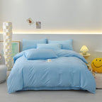Solid Gradient Cotton Duvet Cover Set