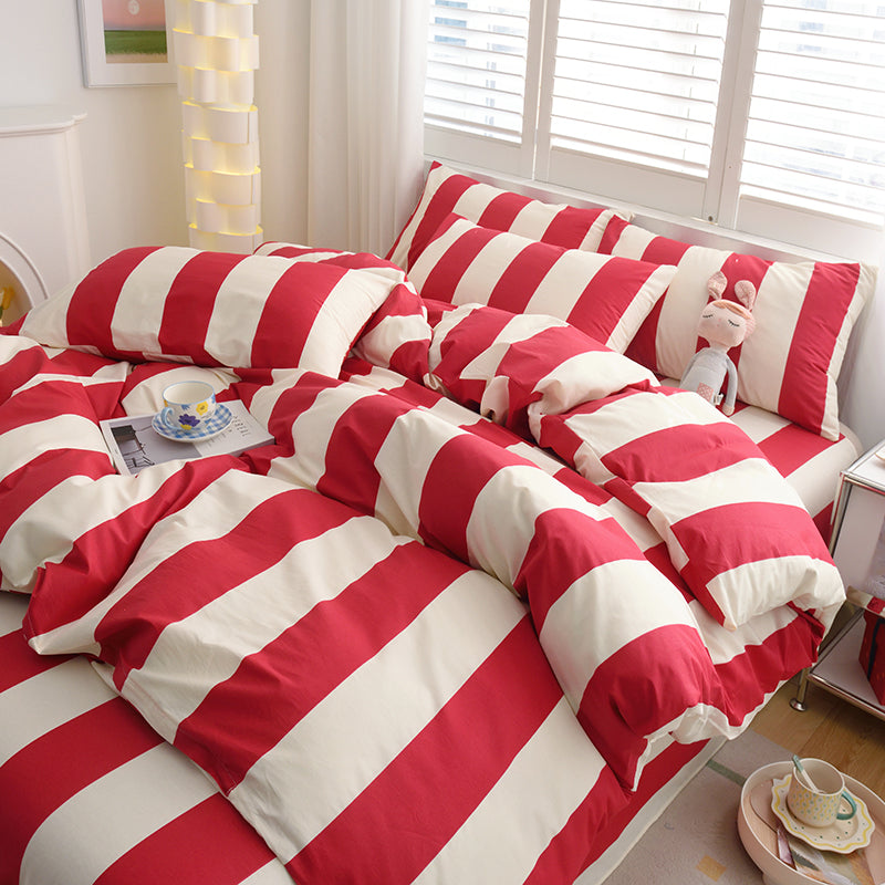 Solid Gradient Cotton Duvet Cover Set