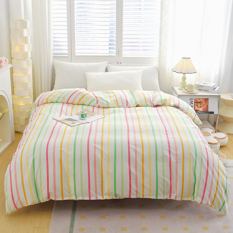 Striped Cotton Duvet Cover Only