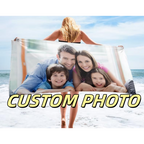 Custom Photo Beach Towels Soft Microfiber Lightweight Polyester Towel Anti-Sand for Family Friends Party Quick-Drying Bath Towel Birthday Gift