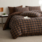 Vintage Plaid Cotton Duvet Cover