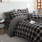 Vintage Plaid Cotton Duvet Cover