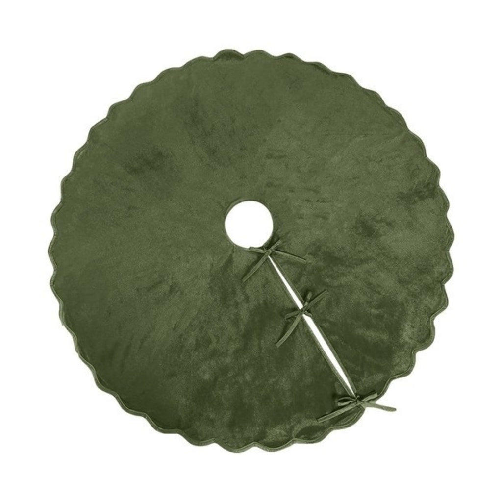 Pink Christmas Tree Skirt Velvet Tree Skirts, 48 Inch Xmas Decorations for Home Indoor Outdoor
