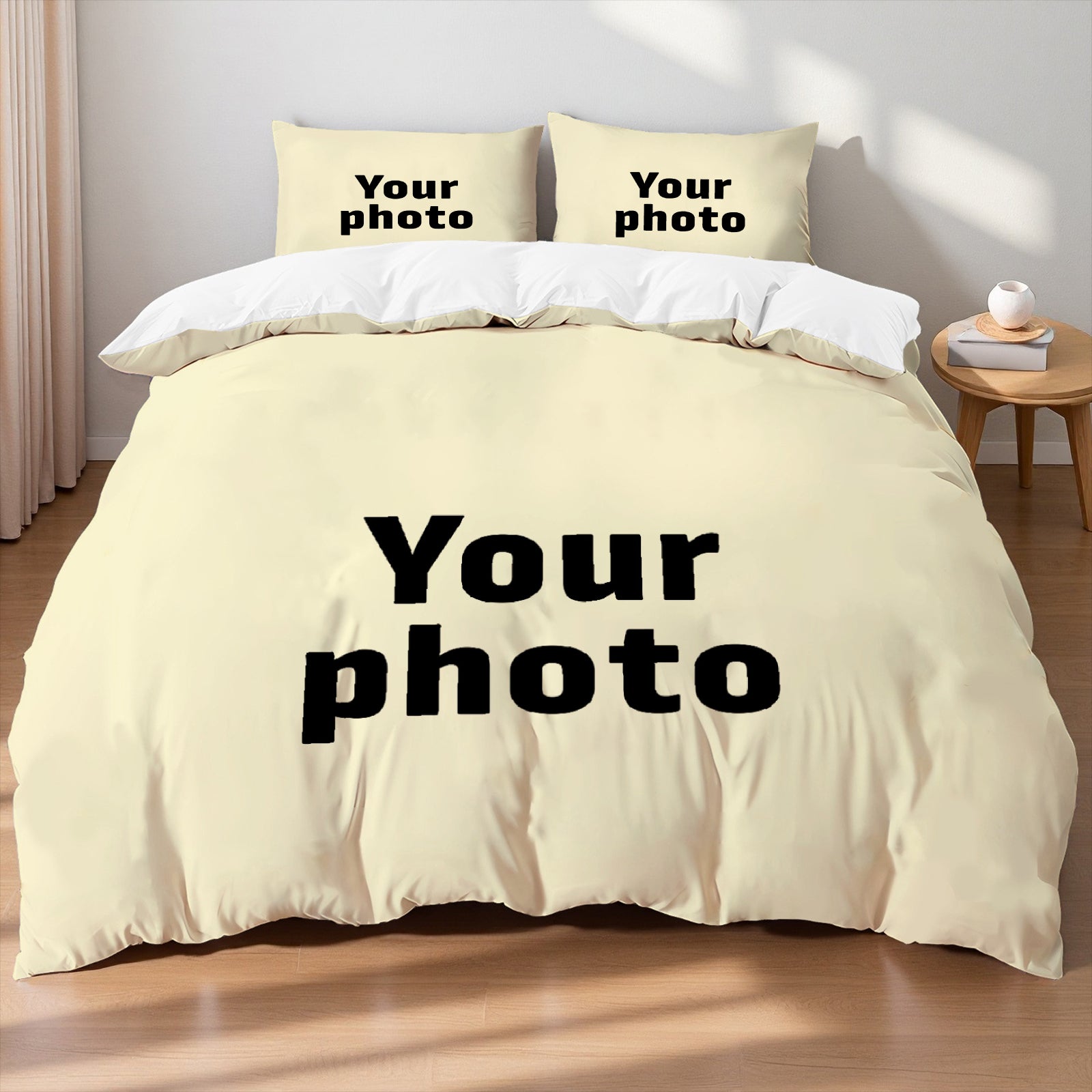 Polyester Bedding Set Personalized Your Photo Duvet Cover + Pillowcase Create Your Own Bedding Custom Bedding 2/3pcs Set No Sheet