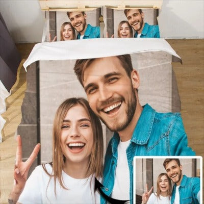 Custom Bedding Set Personalized Your Photo Duvet Cover +pillowcase Create Your Own Bedding Custom Bedding 3pcs Set Your Custom