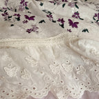 Cotton Embroidered Lace Trim Bedding Set