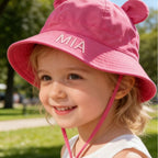 Personalized Custom Embroidery Name Children's Hat Bucket Hat Basin Hat Sunshade Sun Protection Thin
