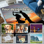 Custom Photo Carpet Logo Photo Rug Customizable Soft Washable Anti-Slip Home Living Room Sofa Mats Dropshipping Personalized Rug