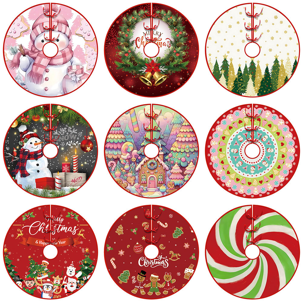Christmas Tree Skirt Christmas Decoration Snowman Elderly Gnome Tree Skirt