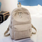 Custom Name School Bag: Personalized Corduroy Kids Backpack Set