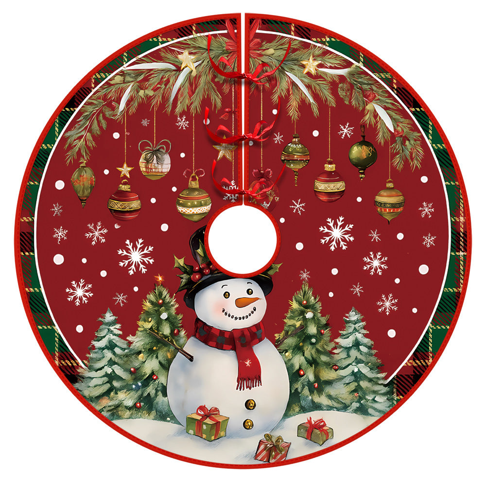 Christmas Tree Skirt Christmas Decoration Snowman Elderly Gnome Tree Skirt