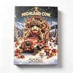 3D New 2026 Highland Cow Advent Calendar Highland Cow Christmas Advent Blind