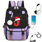 School Students Campus Bag Schoolbag Backpack With A-Z 26 Letters Lightweight Travel Christmas Gifts