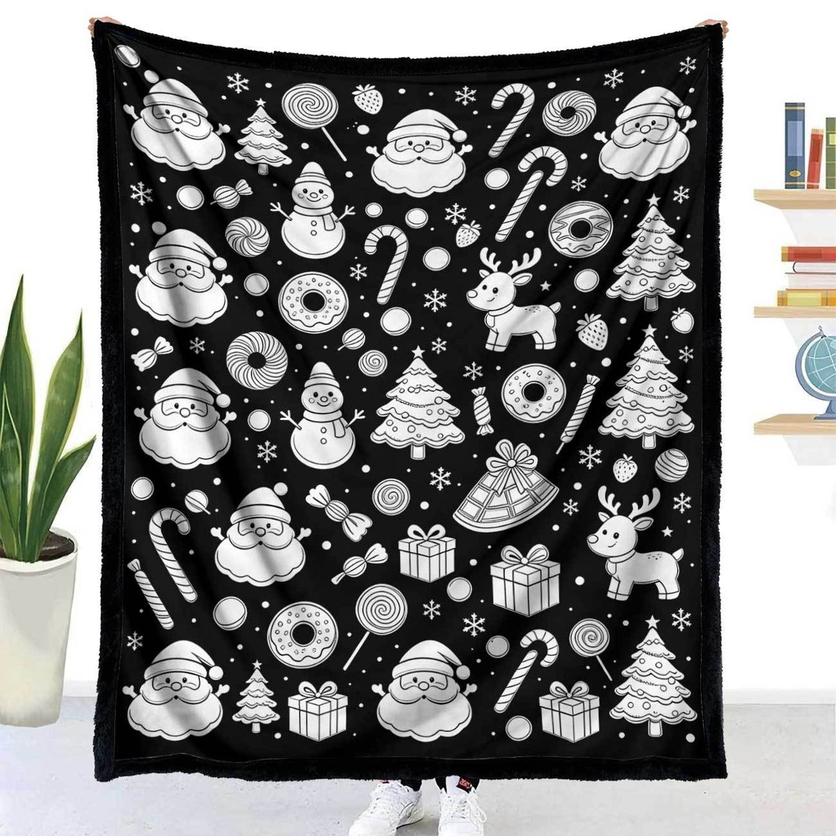 Halloween DIY Coloring Blanket with 24 Markers