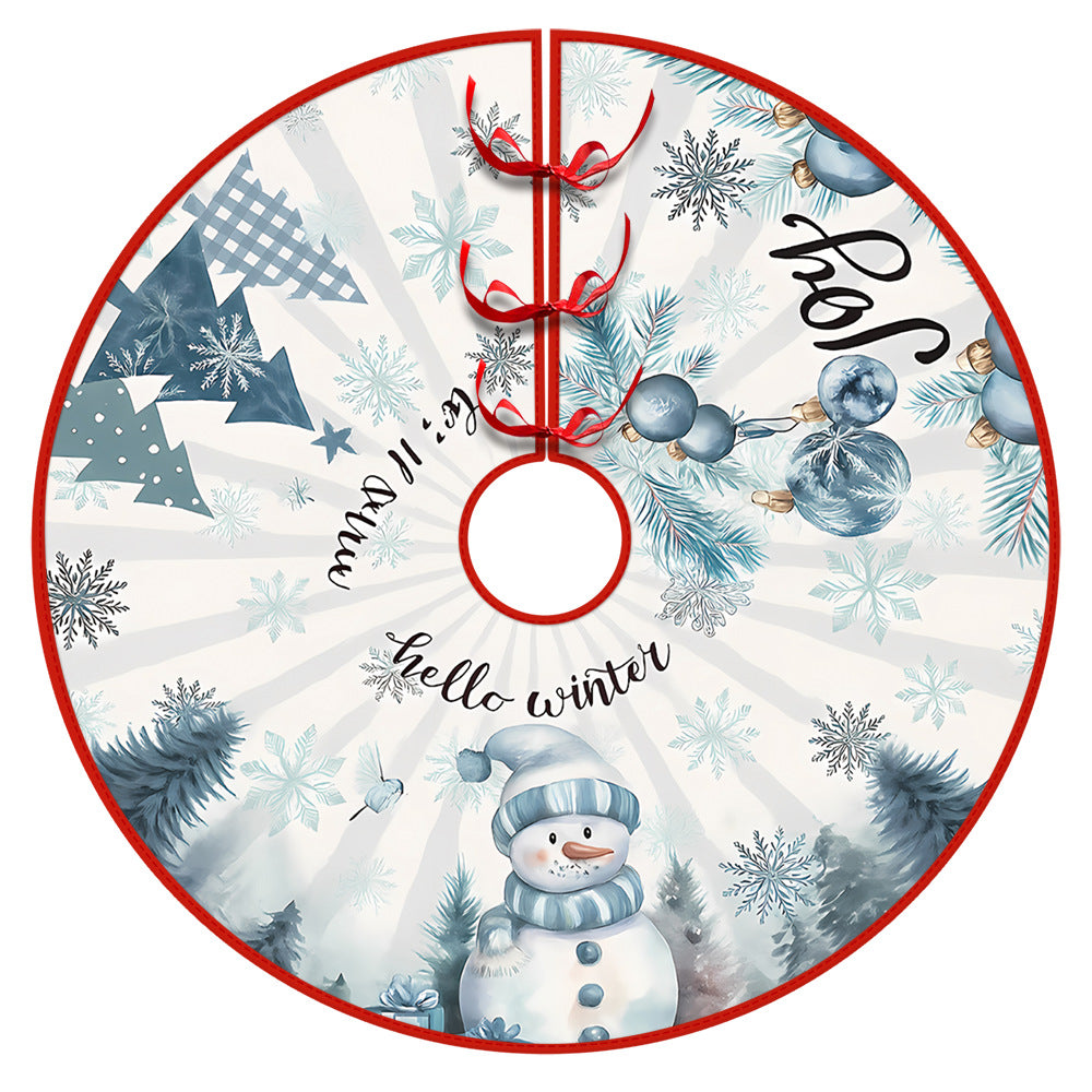 Christmas Tree Skirt Christmas Decoration Snowman Elderly Gnome Tree Skirt