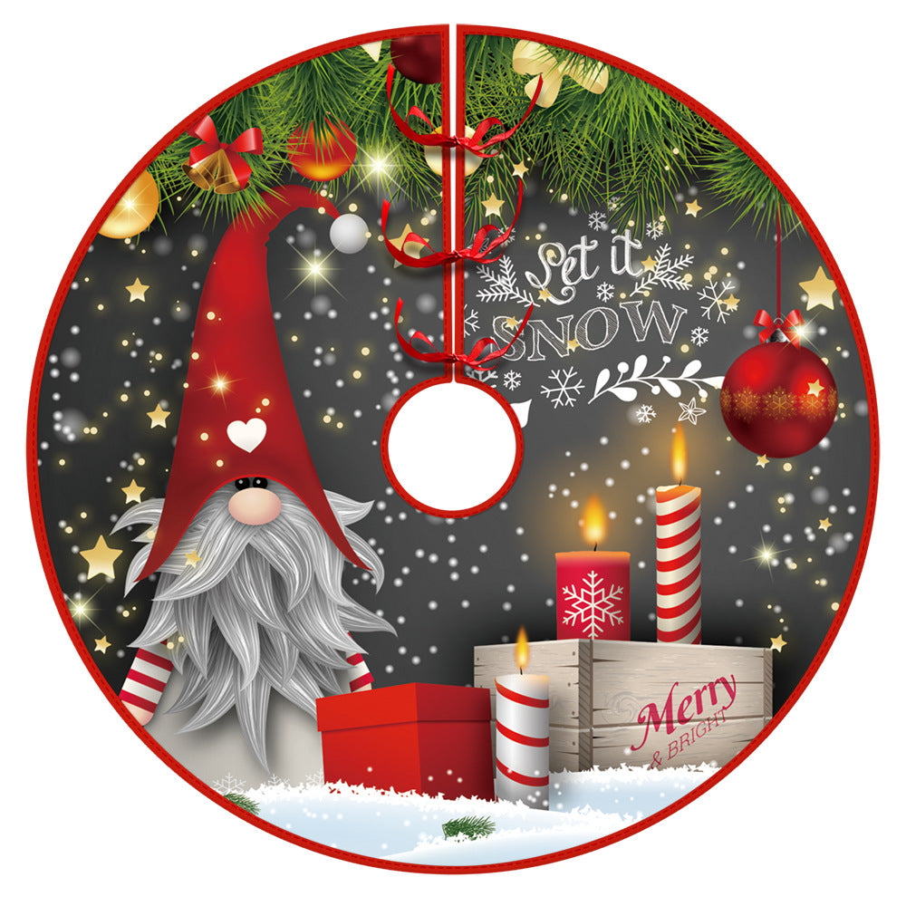Christmas Tree Skirt Christmas Decoration Snowman Elderly Gnome Tree Skirt