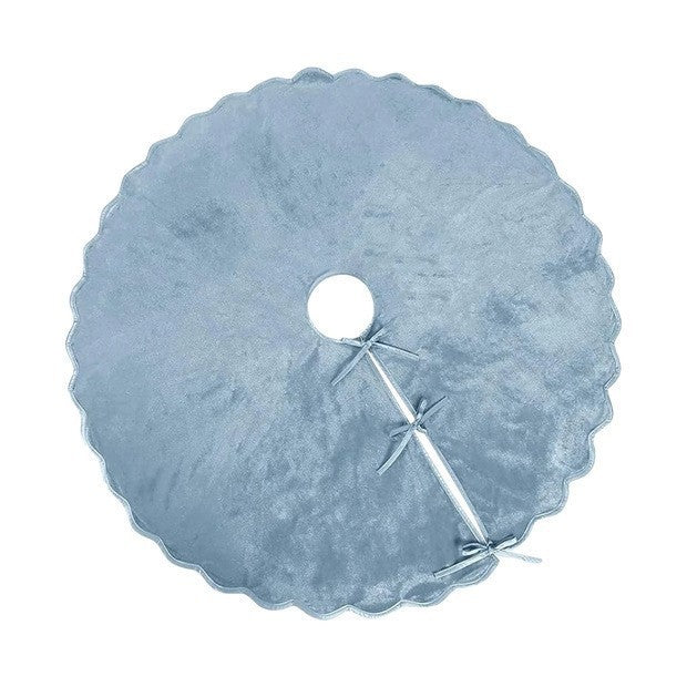 Pink Christmas Tree Skirt Velvet Tree Skirts, 48 Inch Xmas Decorations for Home Indoor Outdoor
