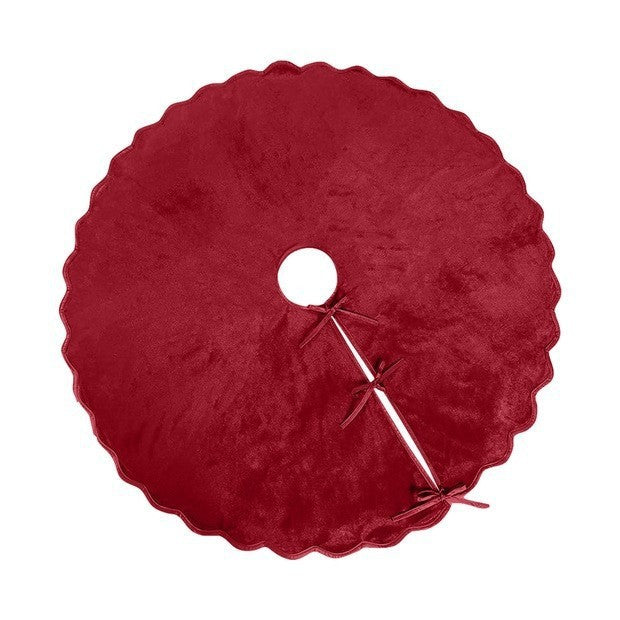 Pink Christmas Tree Skirt Velvet Tree Skirts, 48 Inch Xmas Decorations for Home Indoor Outdoor