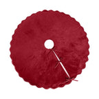 Pink Christmas Tree Skirt Velvet Tree Skirts, 48 Inch Xmas Decorations for Home Indoor Outdoor