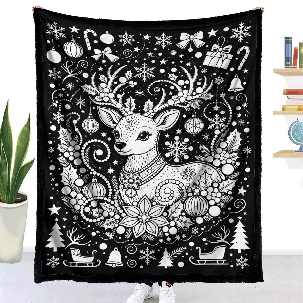 Halloween DIY Coloring Blanket with 24 Markers