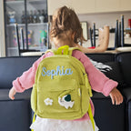Personalized Kids Backpack, Corduroy Toddler Backpack, Custom Name Preschool Bag, Kindergarten School Backpack, Gift for Girls Boys