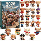 3D New 2026 Highland Cow Advent Calendar Highland Cow Christmas Advent Blind