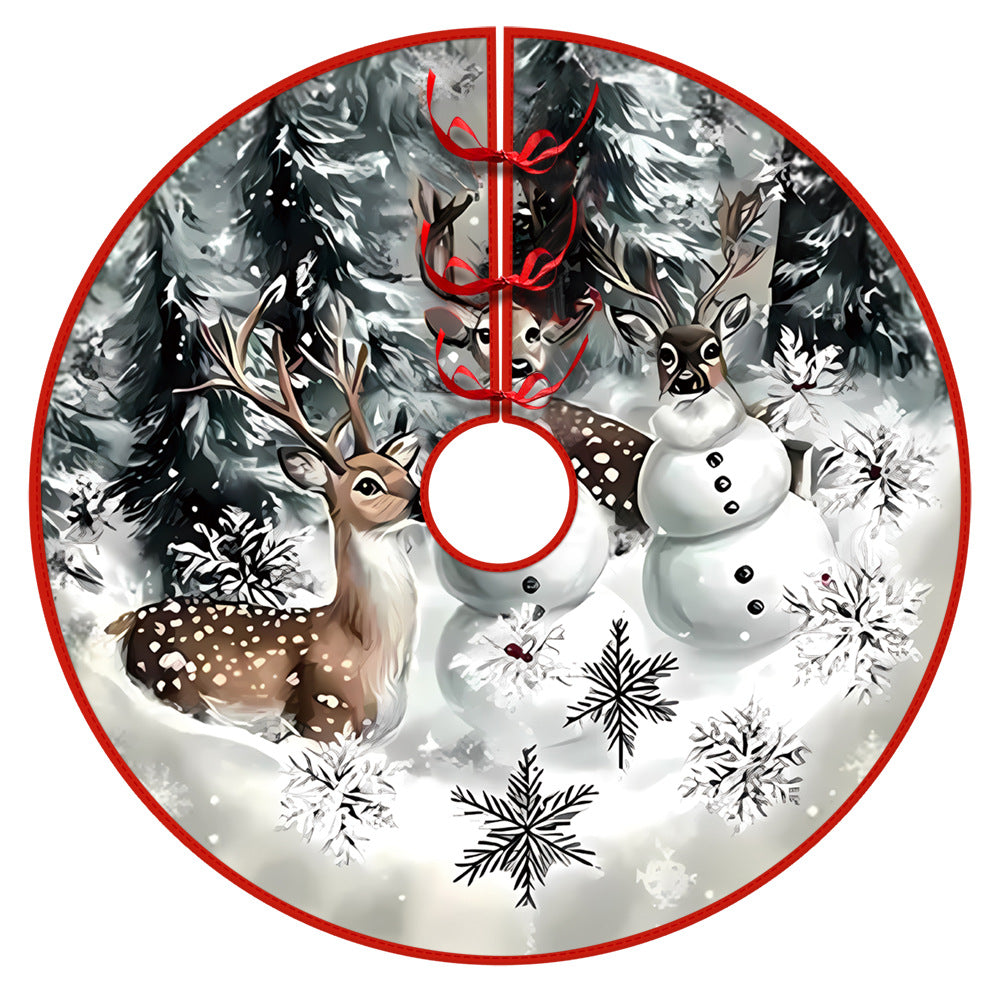 Christmas Tree Skirt Christmas Decoration Snowman Elderly Gnome Tree Skirt