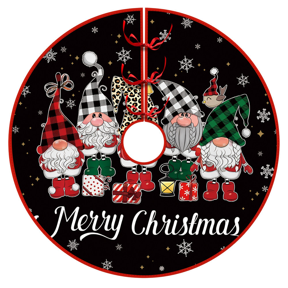 Christmas Tree Skirt Christmas Decoration Snowman Elderly Gnome Tree Skirt