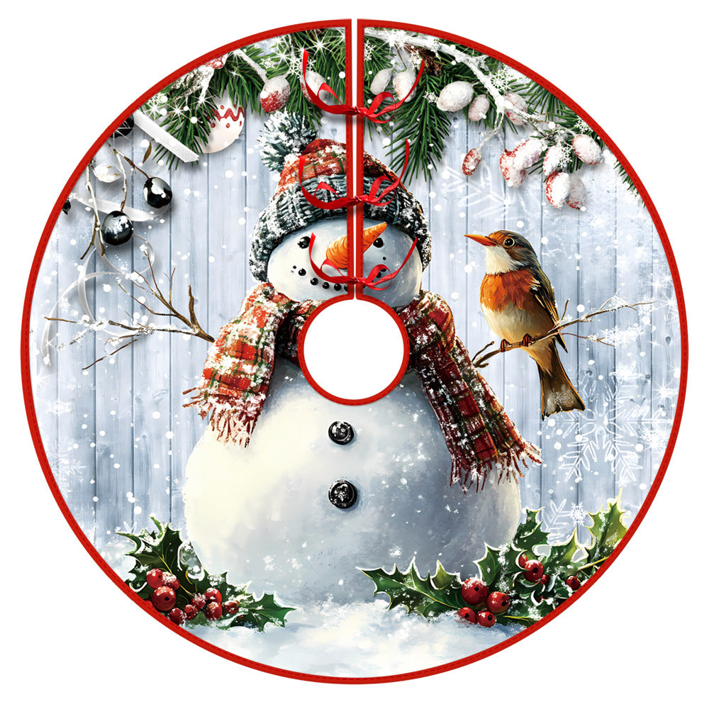 Christmas Tree Skirt Christmas Decoration Snowman Elderly Gnome Tree Skirt