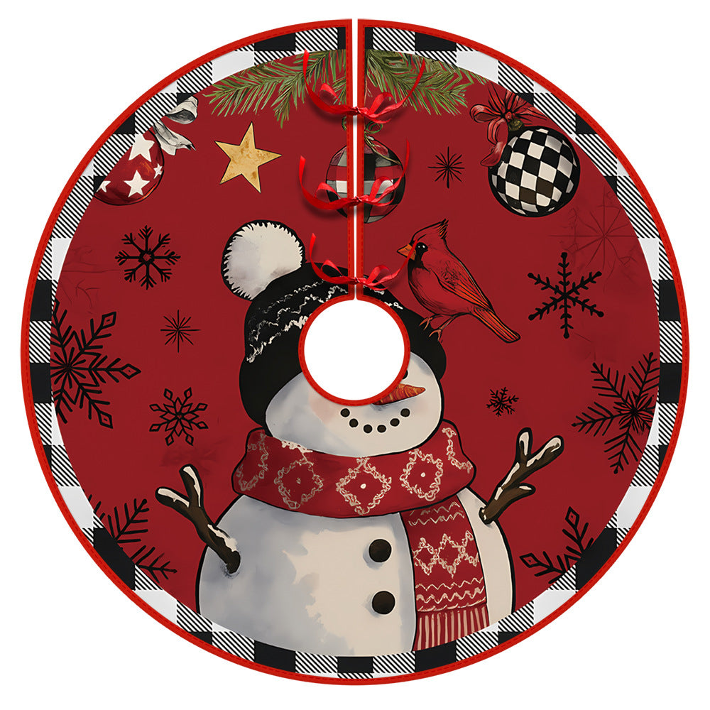Christmas Tree Skirt Christmas Decoration Snowman Elderly Gnome Tree Skirt