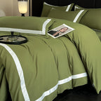 2025 Luxury Hotel Bedding Sets Thick Brushed Bed Sheets White Duvet Cover Set Pillowcase Four Piece Fully Enclosed for Home Gift