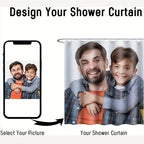 Custom Shower Curtain Bathroom Waterproof Curtains 3D Printing Customized Photo Polyester Bath Decor With Hooks for Dropshipping