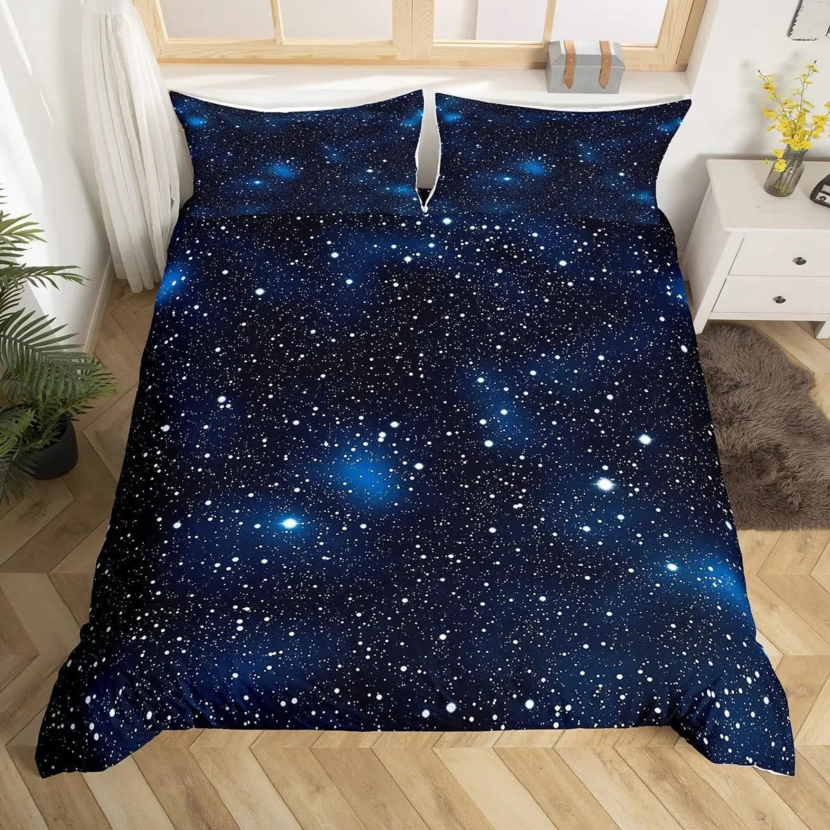 Galaxy Duvet Cover Starry Sky Bedding Set Twin Full Queen King Mysterious Outer Space Comforter Cover For Boys Girl Room Dorm