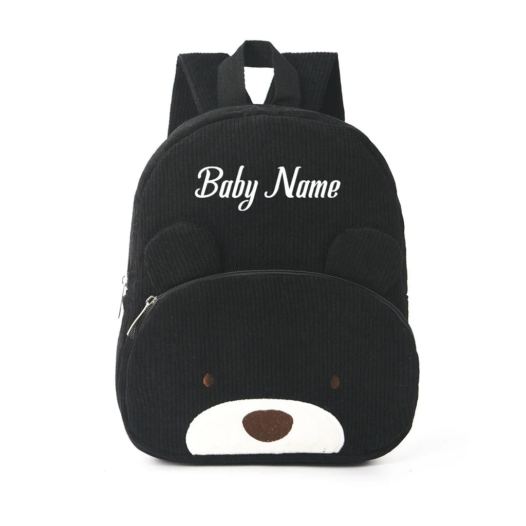 Personalized Corduroy Backpack Custom Name Embridery Kindergarten Schoolbags for Children Girls Boys Back to School