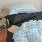 Ins Nordic Bedding Set Simple Style Striped Duvet Cover Set Soft Flat Sheet Single Twin Size Double Bed Sheet Set For Bedroom