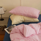 Ins Nordic Bedding Set Simple Style Striped Duvet Cover Set Soft Flat Sheet Single Twin Size Double Bed Sheet Set For Bedroom
