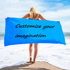 Custom Bath Beach Towel Funny Photo Name Color Customization Microfiber Outdoor Swimming Gifts Hotel Logo Bulk Orders Wholesale