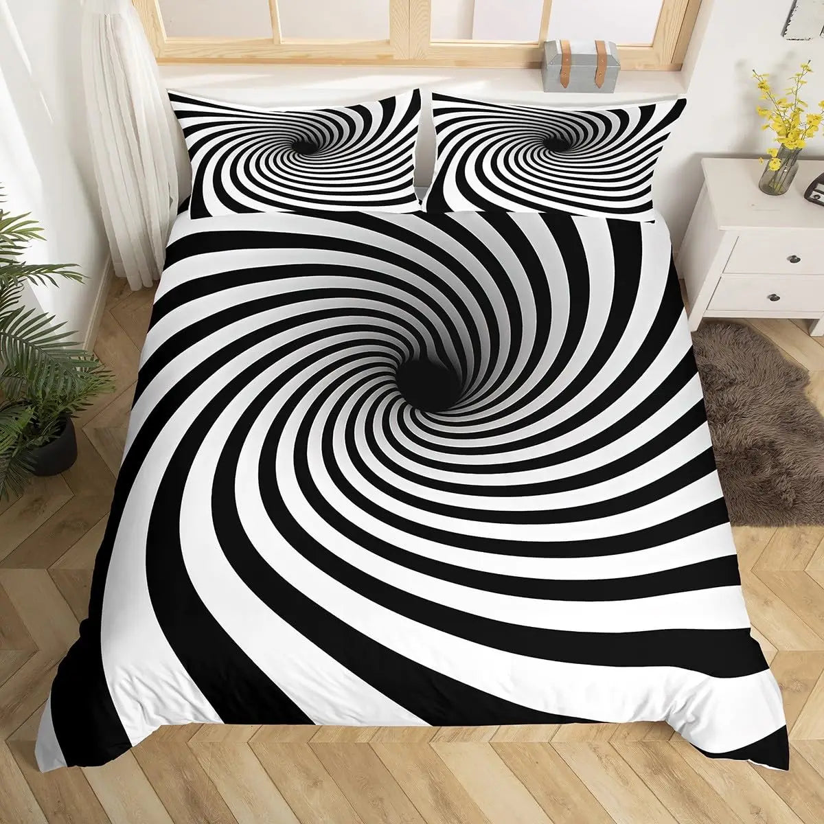 Rainbow Optical Illusion Duvet Cover Set