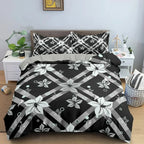 TOP Stripe Geometric Bedding Set Breathable Duvet Cover With Pillowcase Adults Queen King Size Quilt Cover Home Textiles