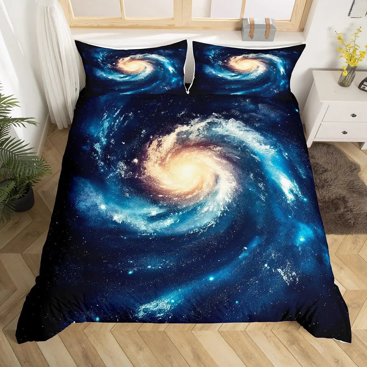 Galaxy Duvet Cover Starry Sky Bedding Set Twin Full Queen King Mysterious Outer Space Comforter Cover For Boys Girl Room Dorm