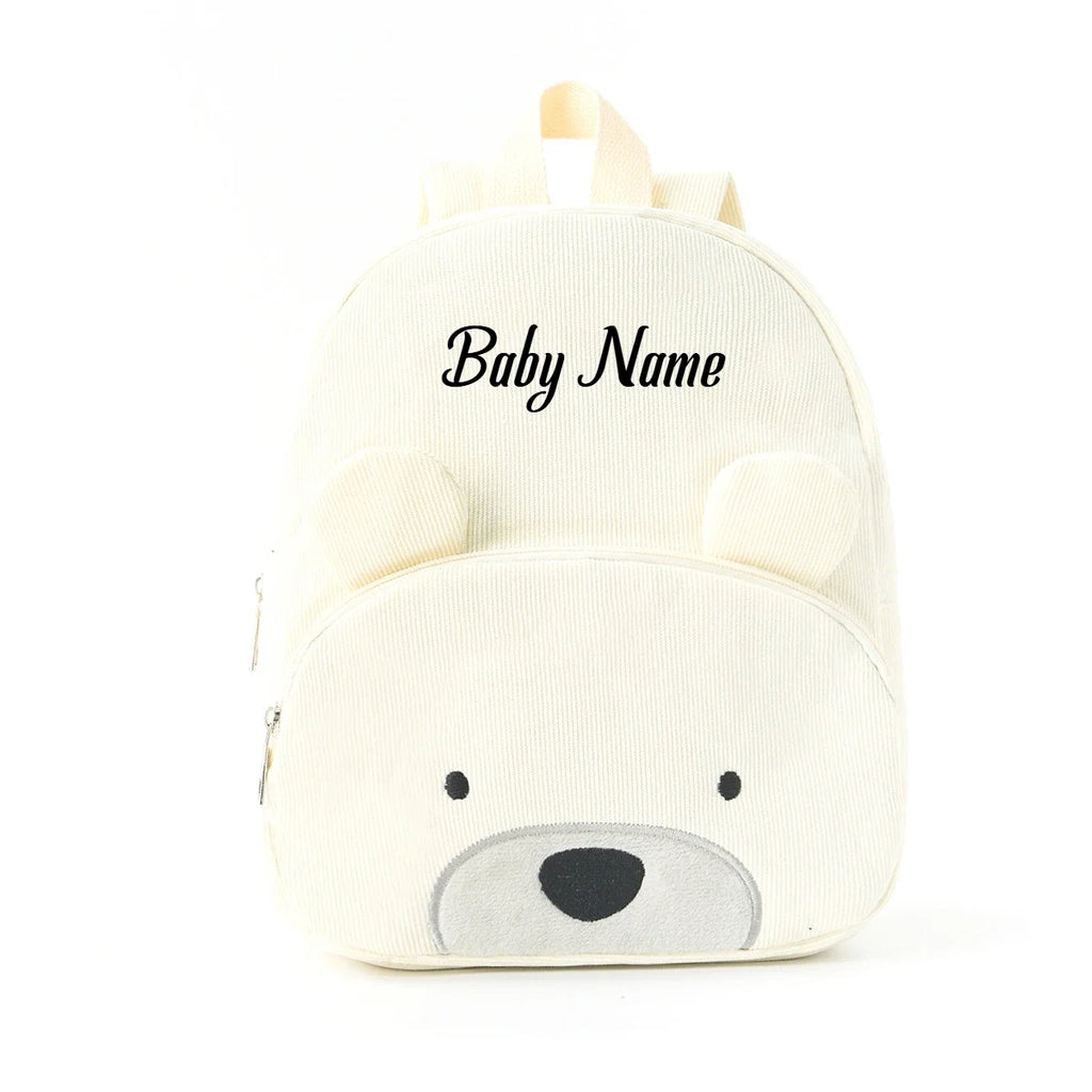 Personalized Corduroy Backpack Custom Name Embridery Kindergarten Schoolbags for Children Girls Boys Back to School