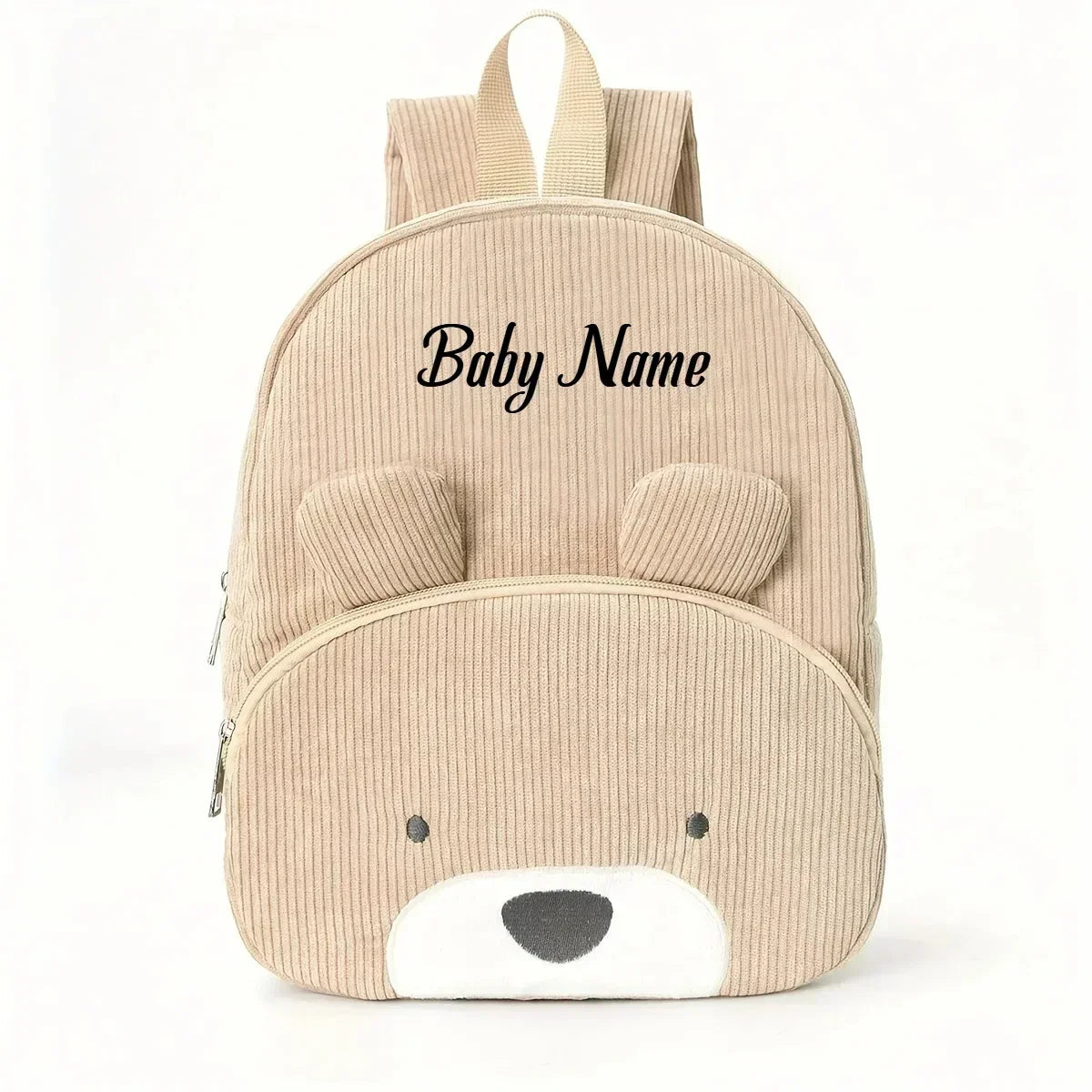 Personalized Corduroy Backpack Custom Name Embridery Kindergarten Schoolbags for Children Girls Boys Back to School