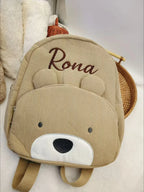 Personalized Corduroy Backpack Custom Name Embridery Kindergarten Schoolbags for Children Girls Boys Back to School