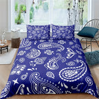 Paisley Mandala Black Duvet Cover Set Bohemian Style Double For Adults Queen King Size Bedding Set With Pillowcase For Bedroom