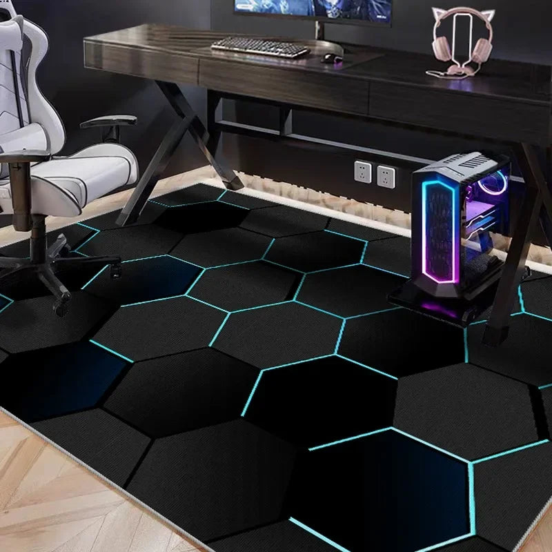 Fashion Esports Room Study Carpet Living Room Sofa Bedroom Bedside Entrance Mat Non-slip Home Decor Boy Girl Child Rug