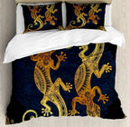 South Mandala Floral Duvet Cover Set,Vibrant Color Ornamental Illustration Bedding Set Bohemian Mandala Lotus Design Quilt Cover