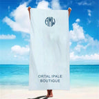 Personalized Towel Monogram Beach Towel Girls Trip Custom Beach Towel Striped Towel with Name Custom Text Towel Preppy Beach